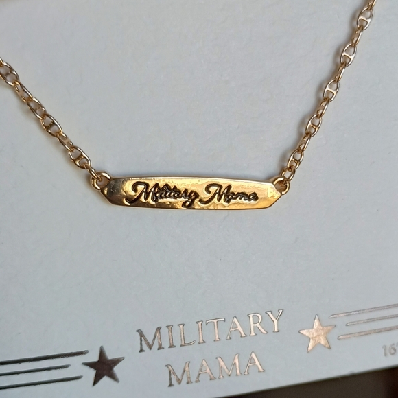 NEW Military Mama Gold Tone Necklace 16" Brand New Maurice's - Picture 2 of 3
